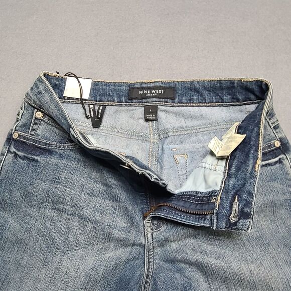 Nine West Womens Jeans 6/27 Average West End Boot Metro Wash Faded Front - Picture 4 of 12